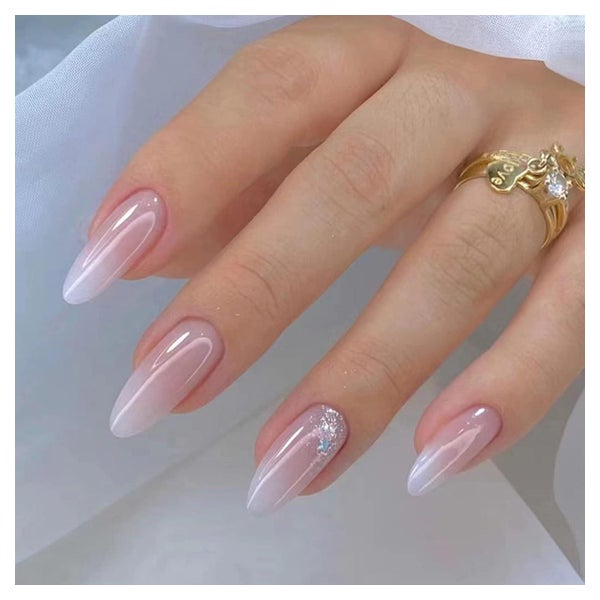 Künstliche Nägel 24 Stück Mandelform French Nude glänzend Pr 1 St