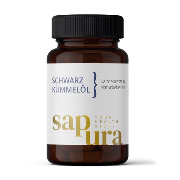 Schwarzkümmelöl Kapseln kaltgepresst naturbelassen | SAPURA®