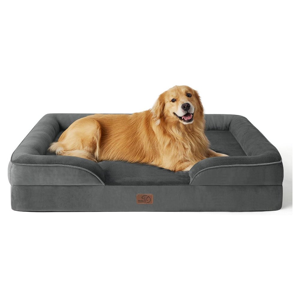 Hundebett orthopädisch Hundesofa L 134 x B 106 x H 20 cm Dun 1 St