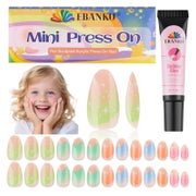 Falsche Nägel Kinder Mädchen 26 Stück Press On Grelle Farben 1 St