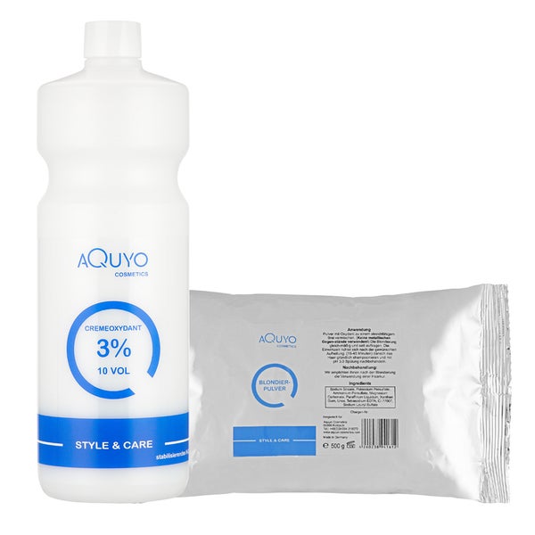 Blondierpulver 500g + Creme Oxydant Entwickler 3% (1000ml) 1 St
