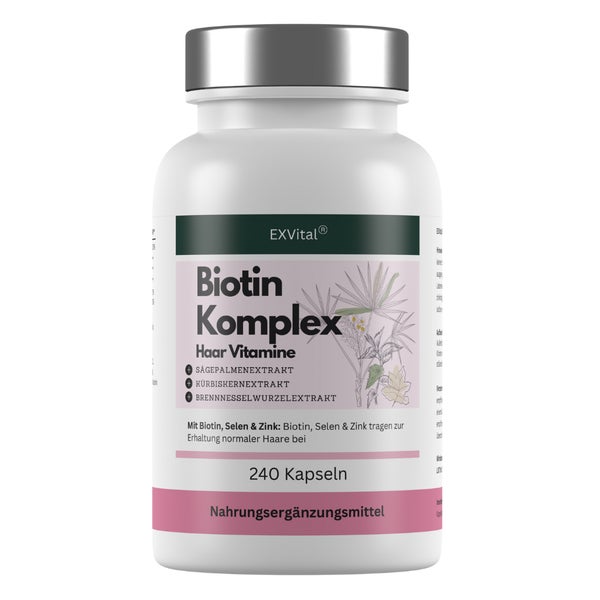 EXVital® Biotin Komplex Kapseln, Haarvitamine, 240 Stück 152 g
