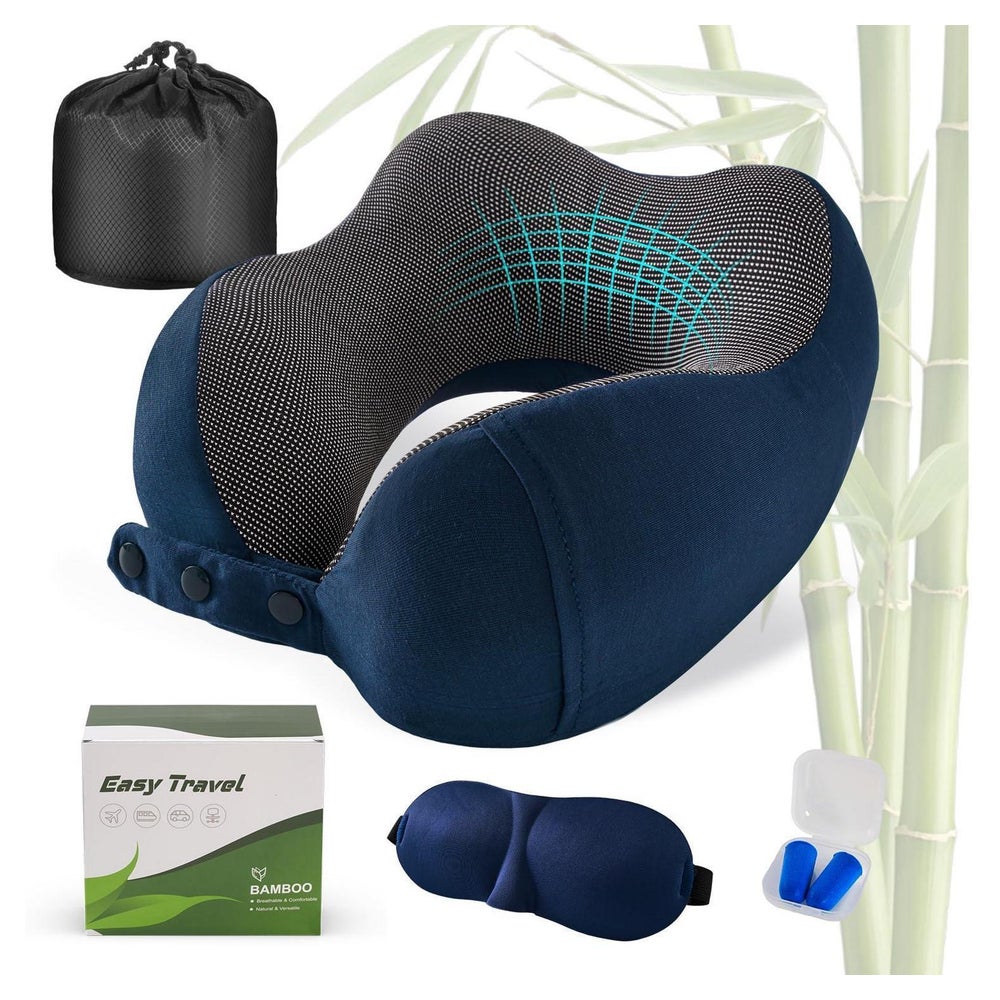 Nackenkissen Memory Foam Reisekissen verstellbar 1 St