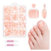Fußnägel Tips Set 120 12 Größen Acryl selbstklebend Box Glat 1 St