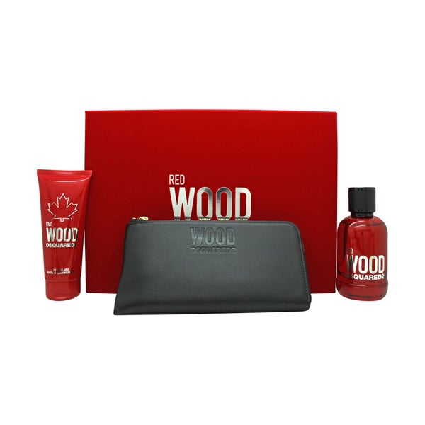 Dsquared² Red Wood Eau de Toilette 100ml + Shower Gel 100ml + Tasche 0,2 l