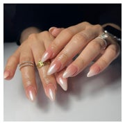 Künstliche Fingernägel Glitzer French Mandel Acryl 24 Glasie 1 St