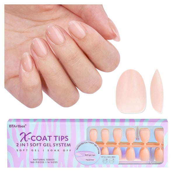 Nageltips PressOn SoftGel FullCover 0.03 ml (30er Pack) Nude 1 St