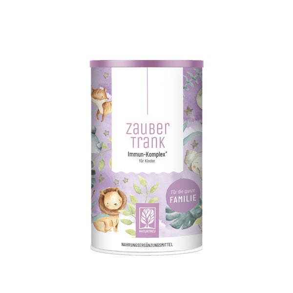 Immun-Komplex Pulver mit 19 Mineralien, Vitaminen & Nährstoffen für Kinder - ZAUBERTRANK - 100 g veganes Getränkepulver für 66 Portionen - NATURTREU® 100 g