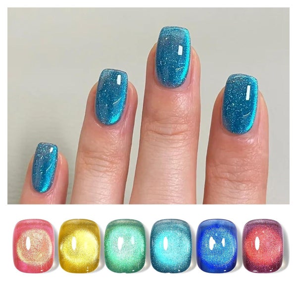 Nagellack Gel Magnetic Cat Eye Neon Glitzer UV Phantasie-Ins 1 St