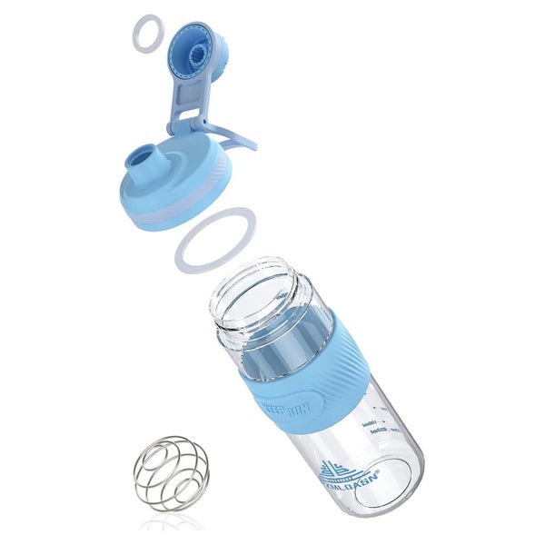 Protein Shaker 650ml Auslaufsicherer Fitness Eiweiß Shaker B 1 St