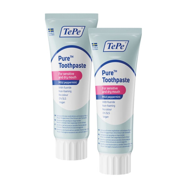 TePe Zahnpasta Pure Minze 75 ml 2 St