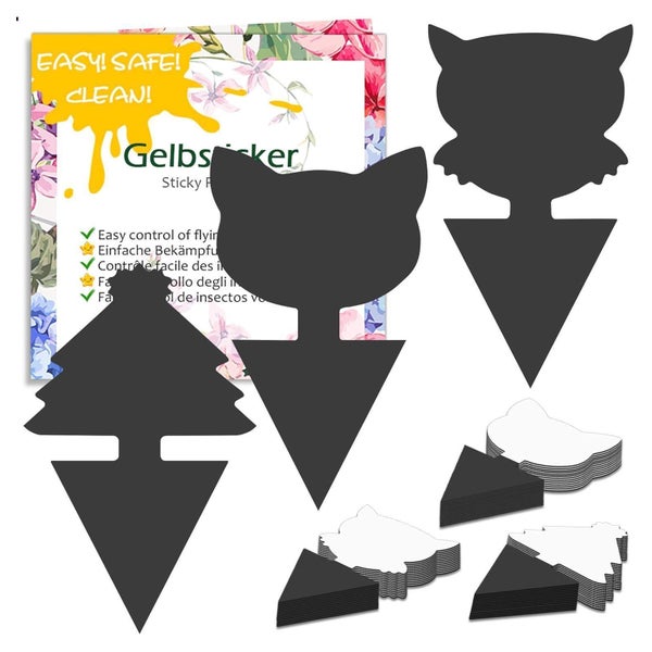 Blooven Gelbsticker Schwarz 30 Stück - Effektive Trauermückenbekämpfung für