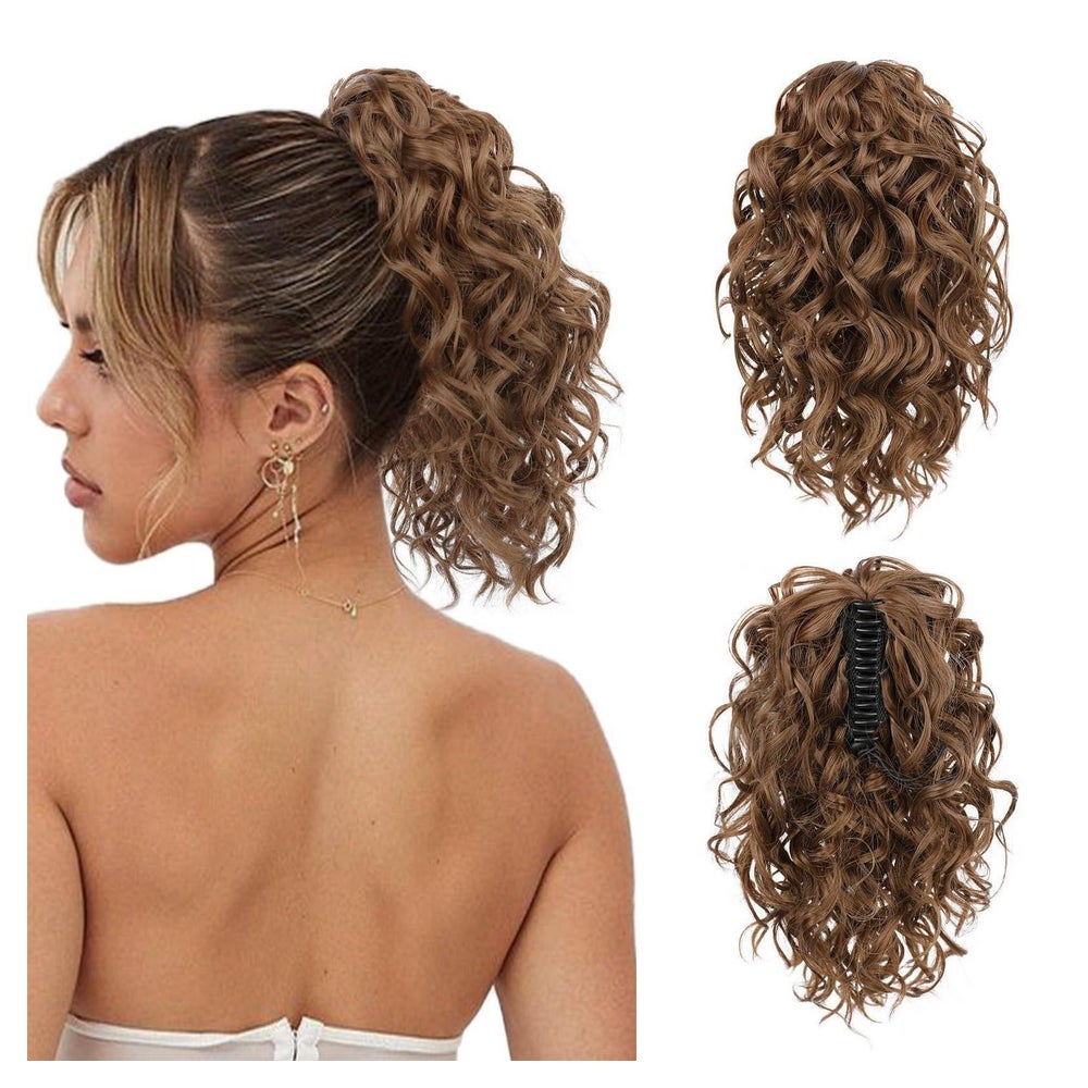 Pferdeschwanz Haarverlängerung Kinnclip Klauen 31 CM schmutz 1 St