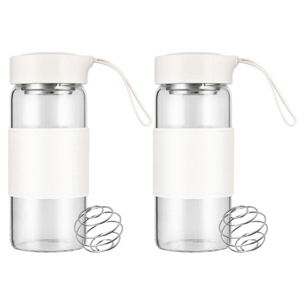 16oz BPA-freies Glas Shaker mit Sieb und Mischball, Fitness 1 St