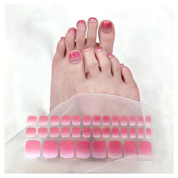 Nagelfolie Fußnägel 34 Stück Selbstklebend UV Nail Wraps Ros 1 St