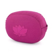 bodhi Meditationskissen OVAL, Dinkelfüllung, Stick Lotus 1 St