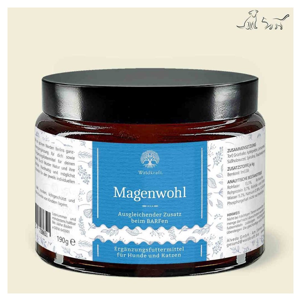 Magenwohl - Dein BARF-Zusatz bei Übersäuerung - Tiegel 190g 0.19 kg