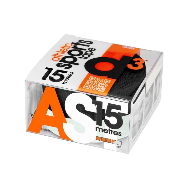 d3 Athletic Sports Tape schwarz 15 m