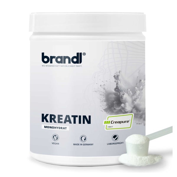 brandl® Kreatin CREAPURE Creatin Monohydrat Pulver | Premium Rohstoff extern laborgeprüft 500 g