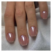 24 JUSTOTRY Chrome Eckige Nägel Kurz Pink Press on Nails Glo 1 St