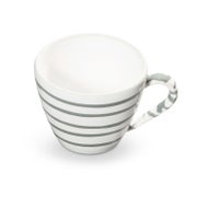 Gmundner Keramik Graugeflammt, Cappuccino Tasse 0,16 Liter