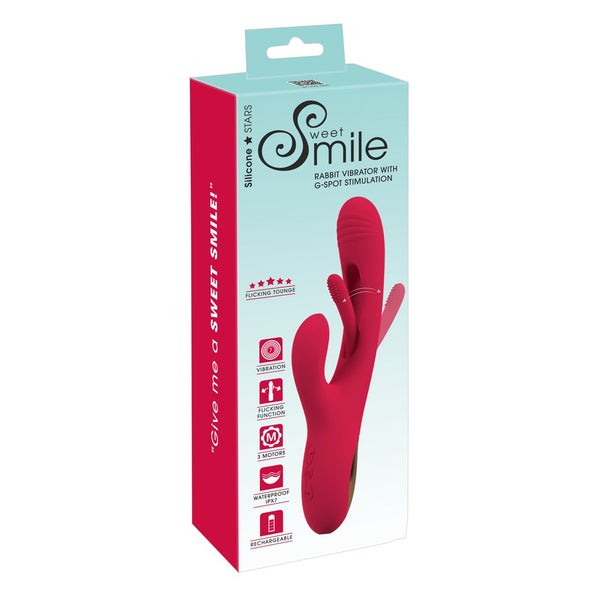 Sweet Smile - Rabbitvibrator mit Flicking-Tounge-Funktion 1 St