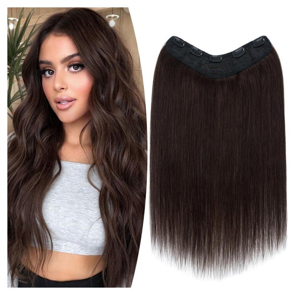 Clip in Extensions Echthaar Remy Braun 5 Clips 70g 45 cm Dun 1 St
