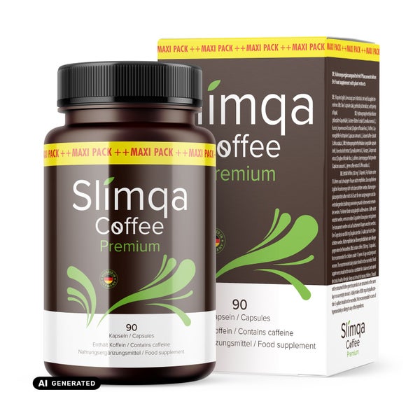 Slimqa Coffee Premium | Koffein Kapseln mit Grüntee und 90 St