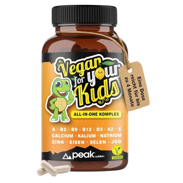 peak nutrition Vegan for your Kids - Multivitamin All-in-One für Kinder 180 St