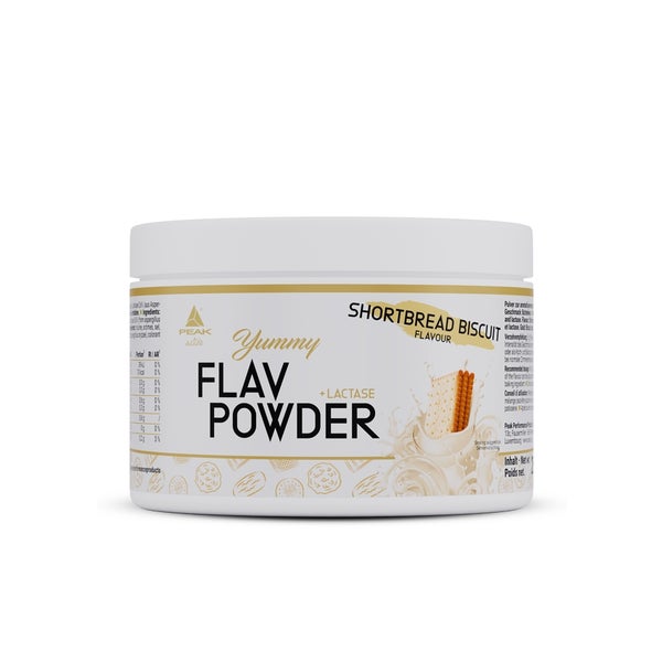 PEAK Yummy Flav Powder -250g - Geschmack Butter Biscuit (Shortbread) I 50 Portionen I Geschmackspulver I wenig Kalorien I Inulin I Ballaststoffe I mit Laktase I zum Kochen I Backen I vegan I low sugar 250 g