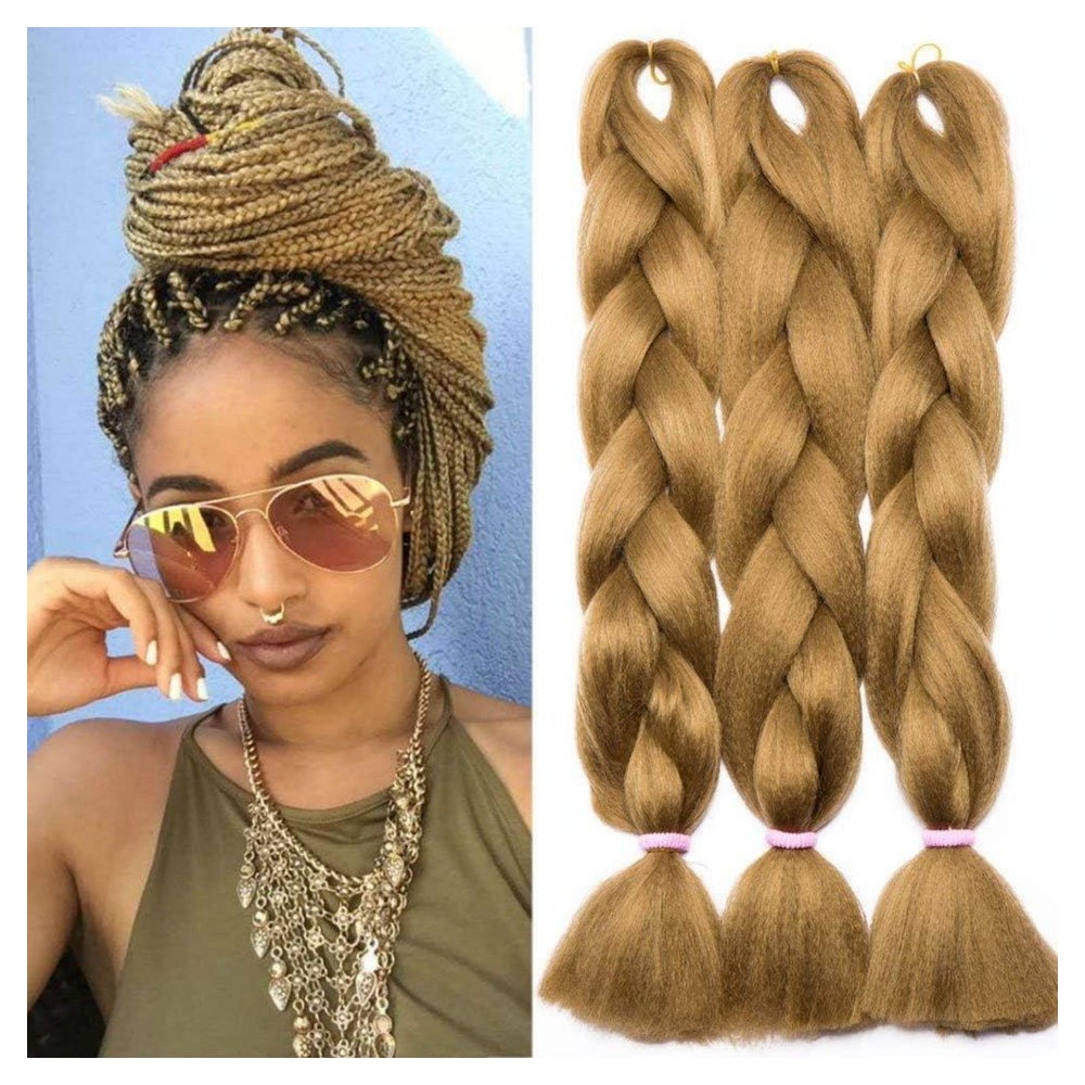Haarverlängerung Crochet Braids Ombre 60 cm (3er Pack) Dunke 1 St