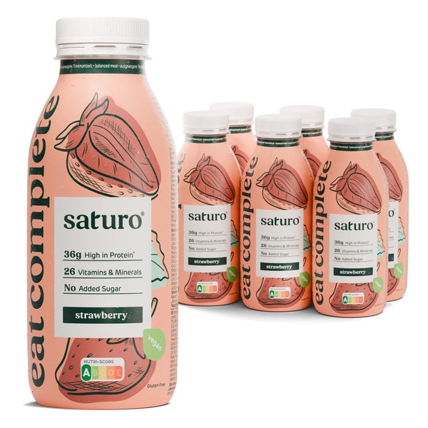 Saturo Trinkmahlzeit Erdbeere | Vegane Astronautennahrung 6 St