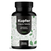 Kupferbisglycinat 2 mg - 400 Tabletten - Bloom Naturals 400 St