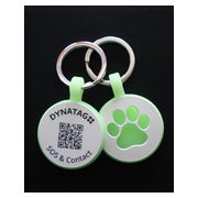 Tiermarke Silikon Glow Grün – QR-Code mit Online-Profil 1 St