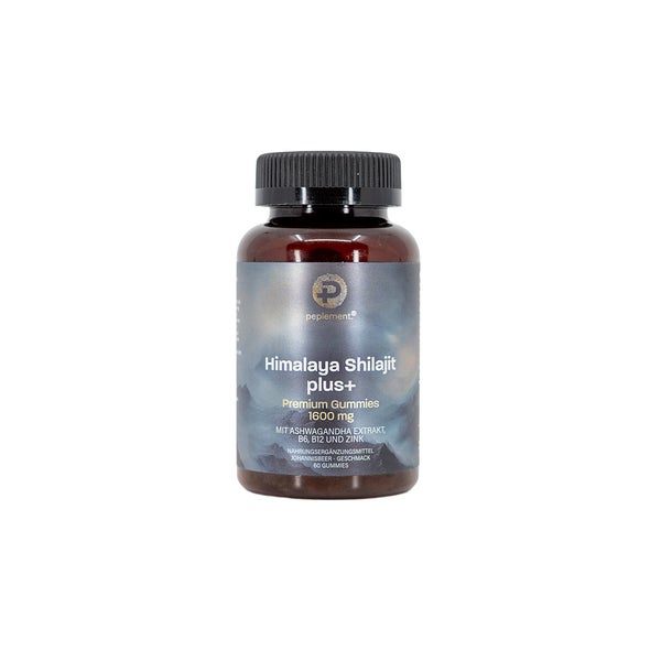 peplement Shilajit Gummies mit Ashwagandha, B6, B12 und Zink 60 St