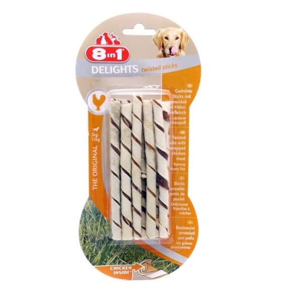 8in1 Beef Delights Twisted Sticks XS 10 Pack 0,079 kg