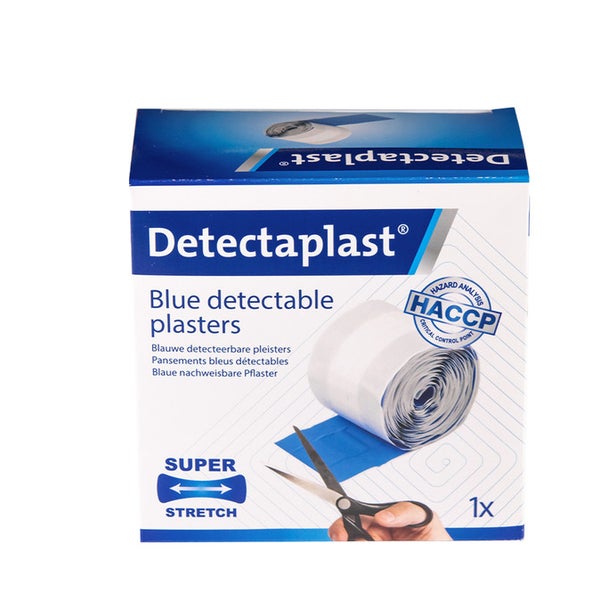 Detectaplast Elastic Blau Detektierbar Pflaster-Rolle 6cmx5m 1 St