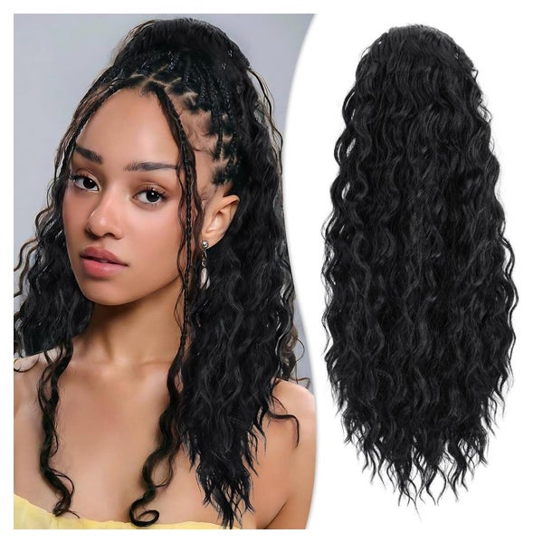 Haarteil Pferdeschwanz Ponytail Clipin 50 CM Natürlich Schwa 1 St