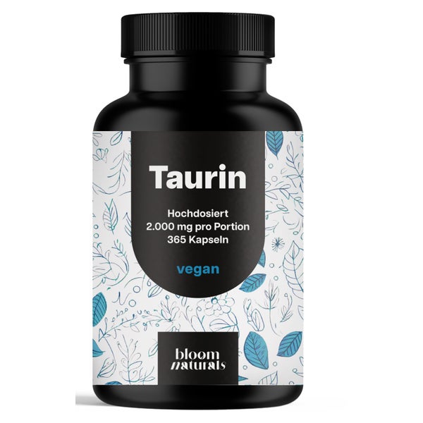 Taurin Kapseln - 365 Kapseln - Bloom Naturals 365 St