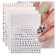 Nagelsticker Glitzer englisches Alphabet 8 Blatt selbstklebe 1 St