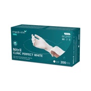 Medi-Inn PRO Clinic Perfect White Nitril-Einmalhandschuhe, weiß, puderfrei, Gr. S 2000 St