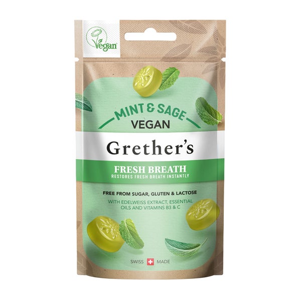 Grethers Vegan Fresh Breath Mint & Sage Pastillen 45 g