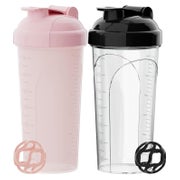 Protein Shaker 700ml 2 Auslaufsicher Schraubdeckel Rosa weiß 1 St