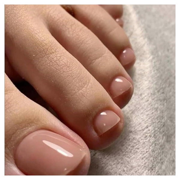 Zehennägel Acryl Quadratisch Kurz PressOn Damen 24 Stück Nud 1 St
