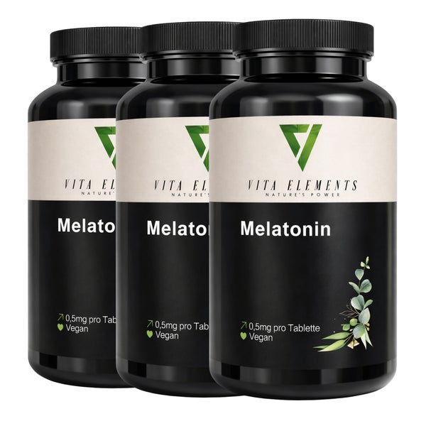 Vita Elements Melatonin Tabletten 3er Set 365 St