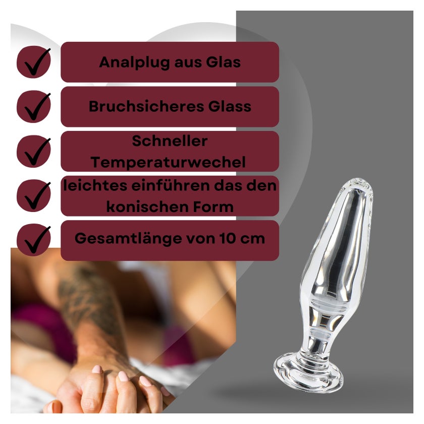 anal plug einführen Lovelyness - Analplug aus Glass mit Kegel online kaufen