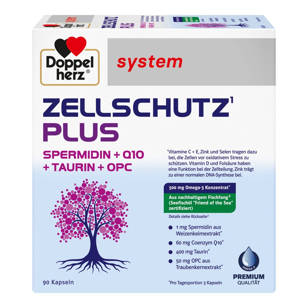 Doppelherz Zellschutz Plus Spermid.+q10+taurin+opc 90 St