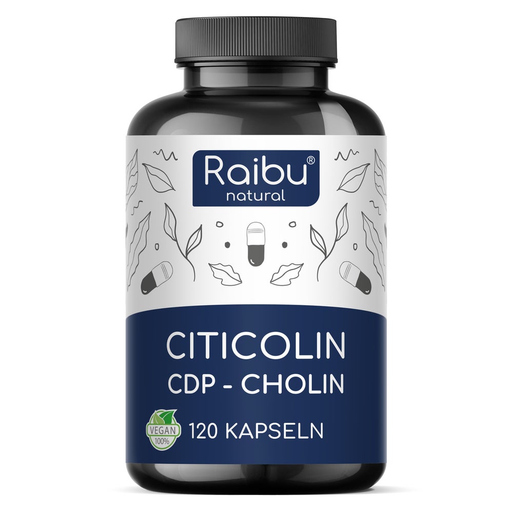 Cholin Citicolin Kapseln Hochdosiert  - RAIBU 120 St