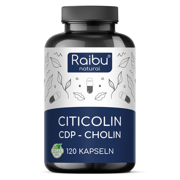 Cholin Citicolin Kapseln Hochdosiert  - RAIBU 120 St