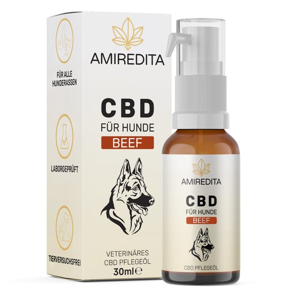 Amiredita CBD Öl Hunde 1500 mg - Rindaroma 30 ml